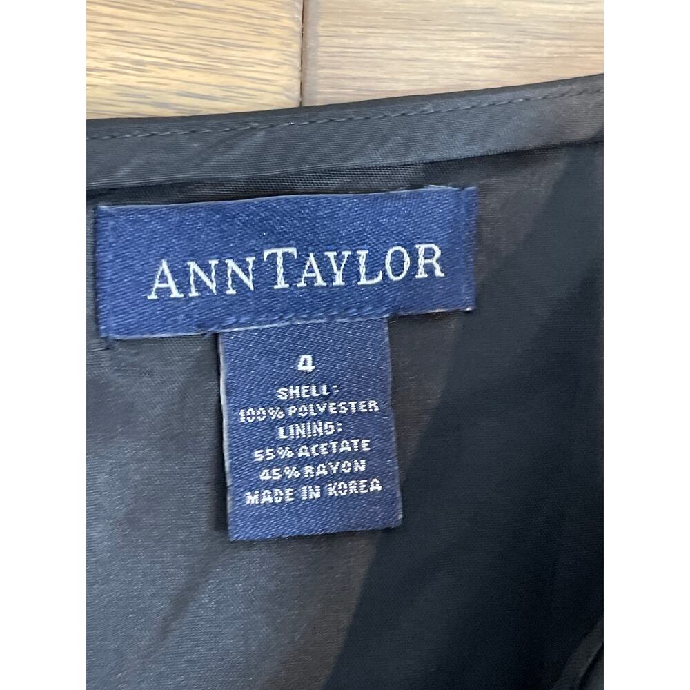 Ann Taylor Black Satin High‑Waist Maxi Skirt Fully Lined Size 4 - Picture 2 of 8